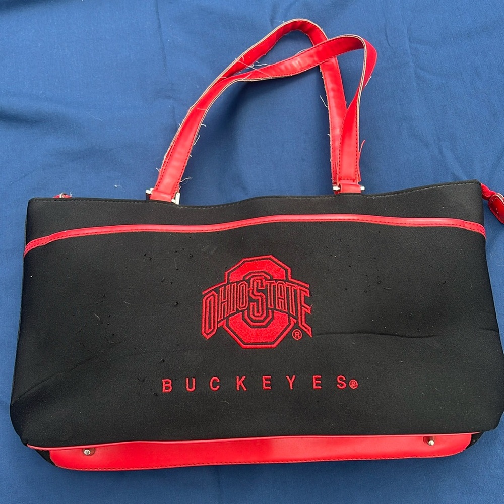 Ohio State black and red purse